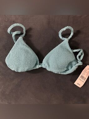 LA Hearts Blue Bikini Top
